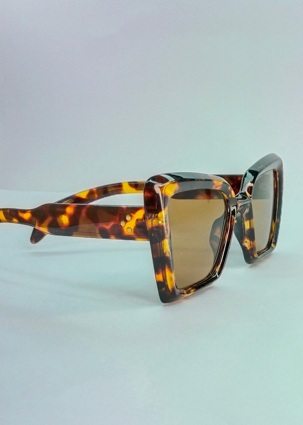 Luxury Women Oversized Square Tortoise Sunglasses