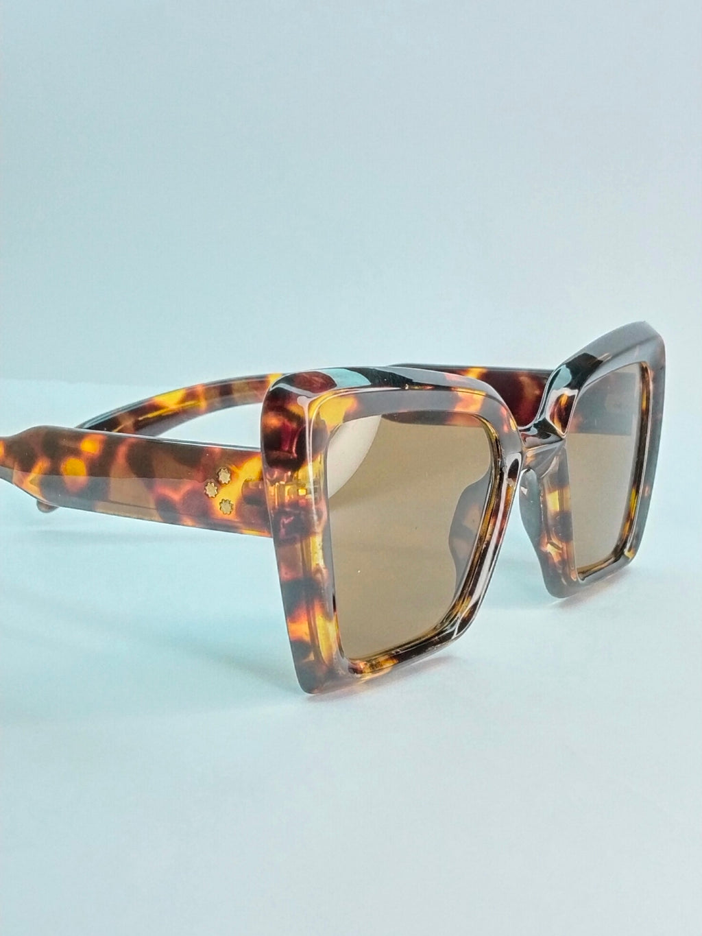 Luxury Women Oversized Square Tortoise Sunglasses
