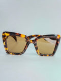 Luxury Women Oversized Square Tortoise Sunglasses